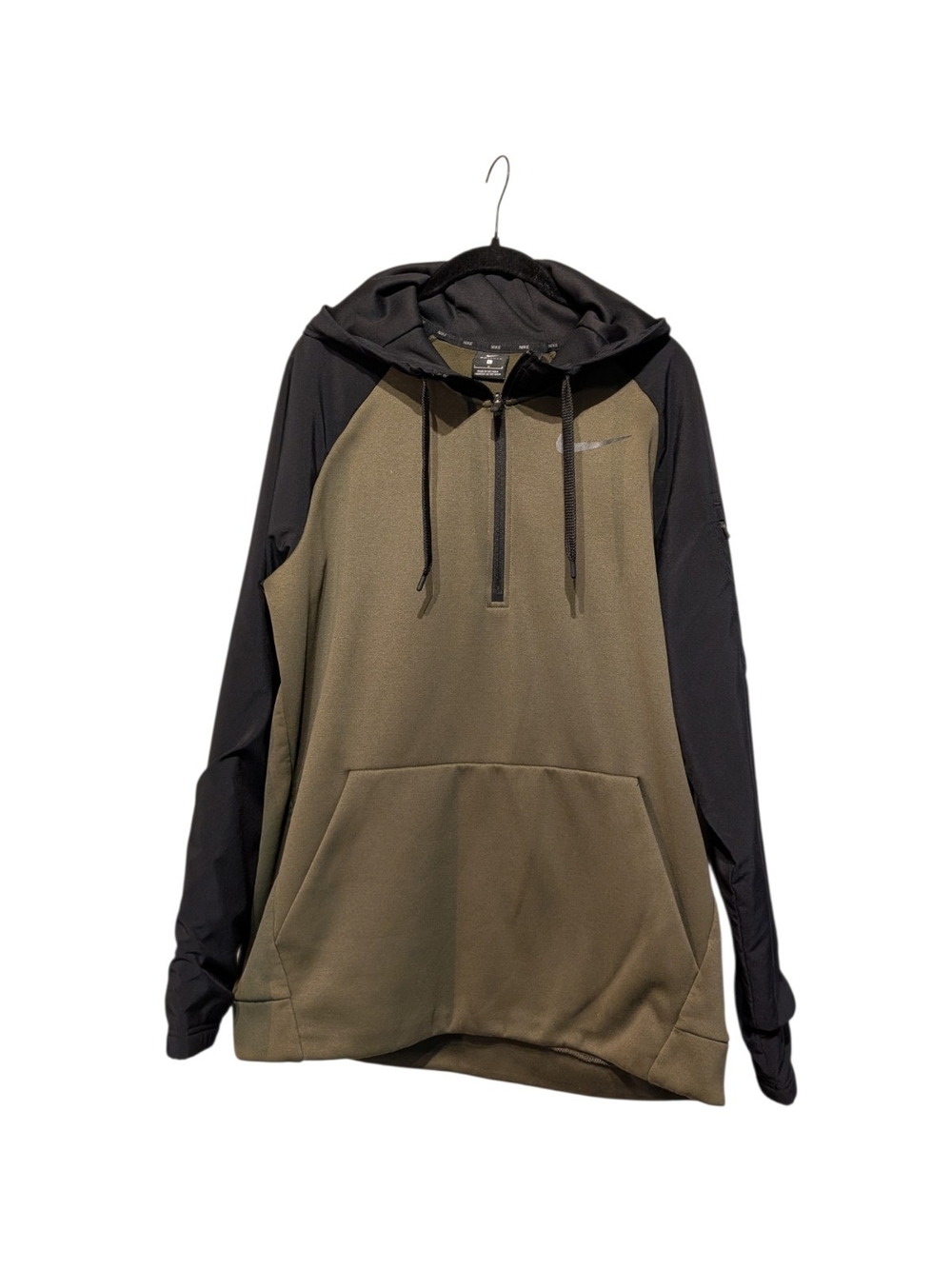 Nike Men’s Olive Green & Black Pullover Hoodie